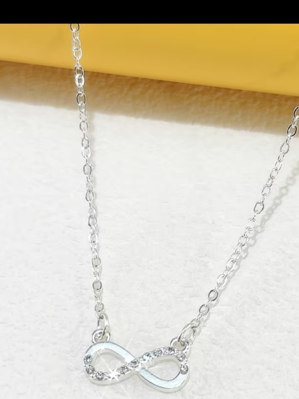 Sterling Silver Infinity Pendant Necklace - Silver